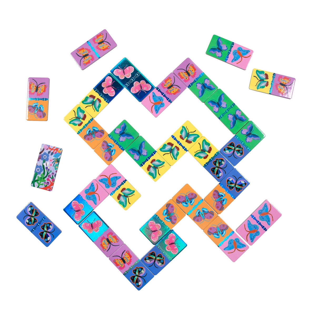 Giant Shiny Butterfly Dominoes - eeBoo