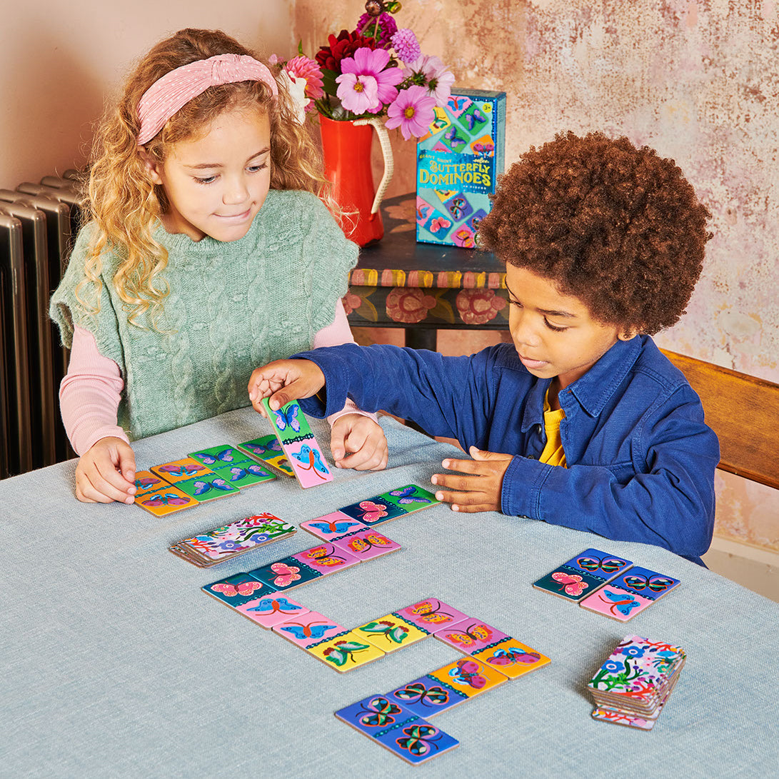 Giant Shiny Butterfly Dominoes - eeBoo