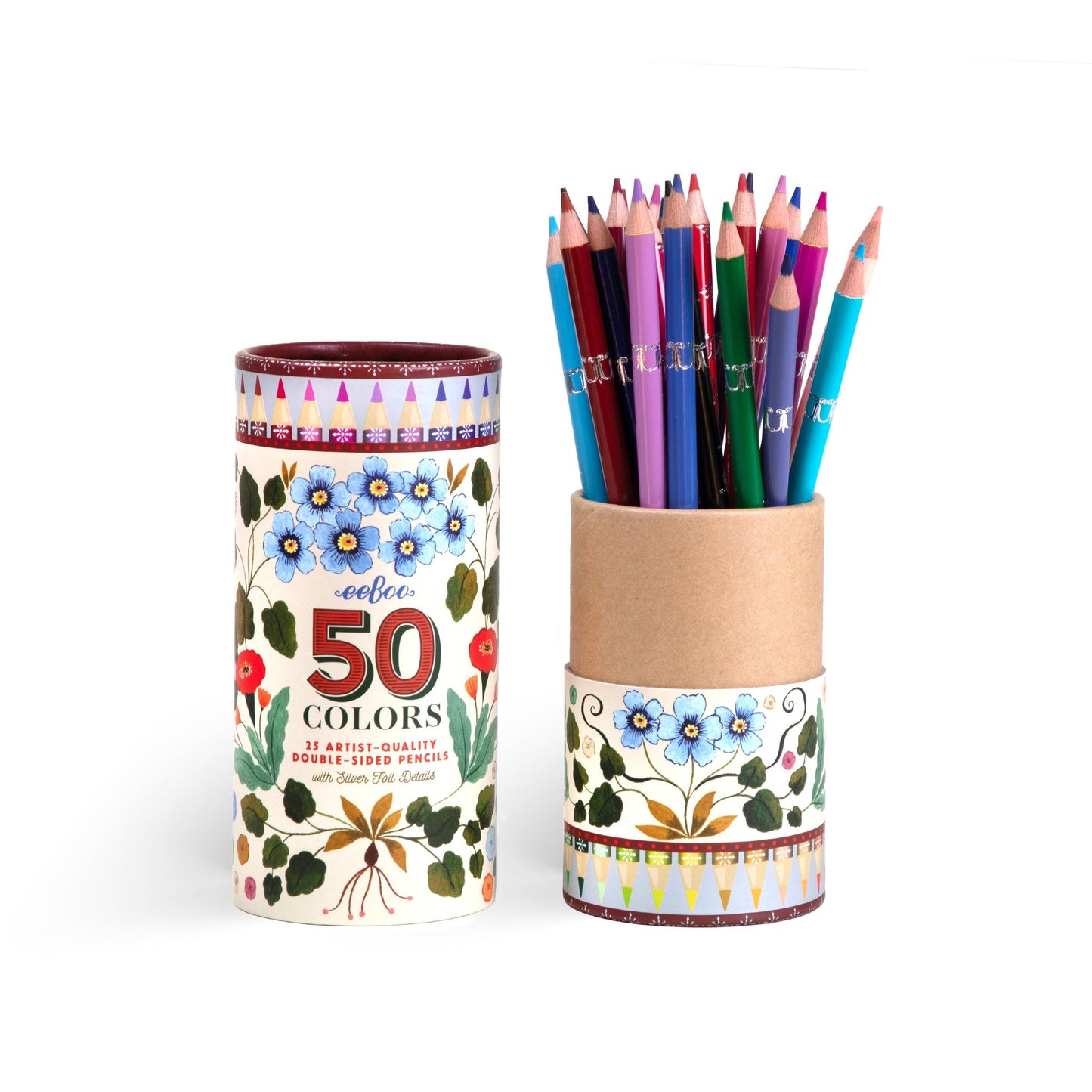 Flora's 25 Double Color Pencils - eeBoo