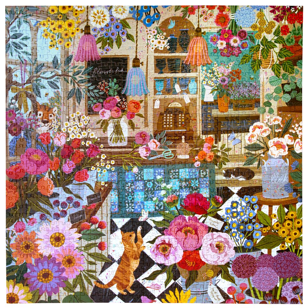 English Flower Shop 1000 Piece Puzzle