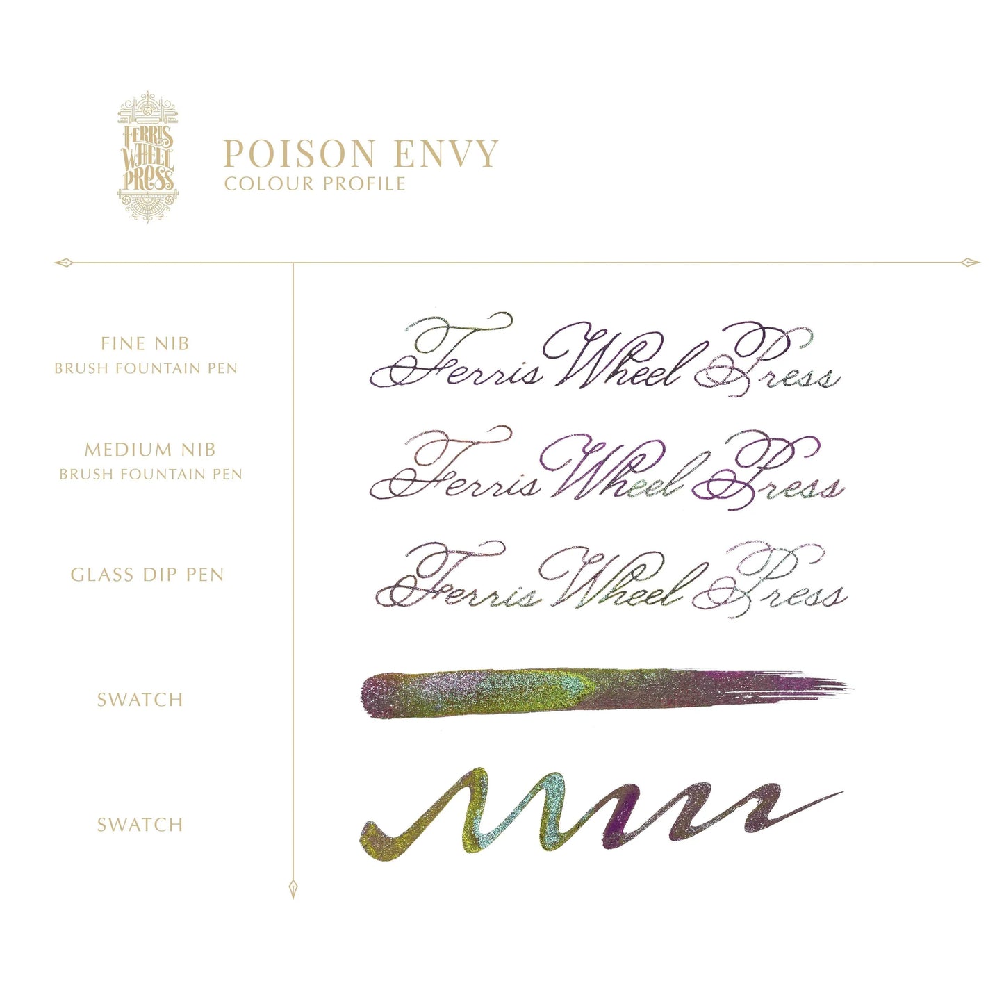 Ferris Wheel Press FerriTales 20ml Fountain Pen Ink - Poison Envy