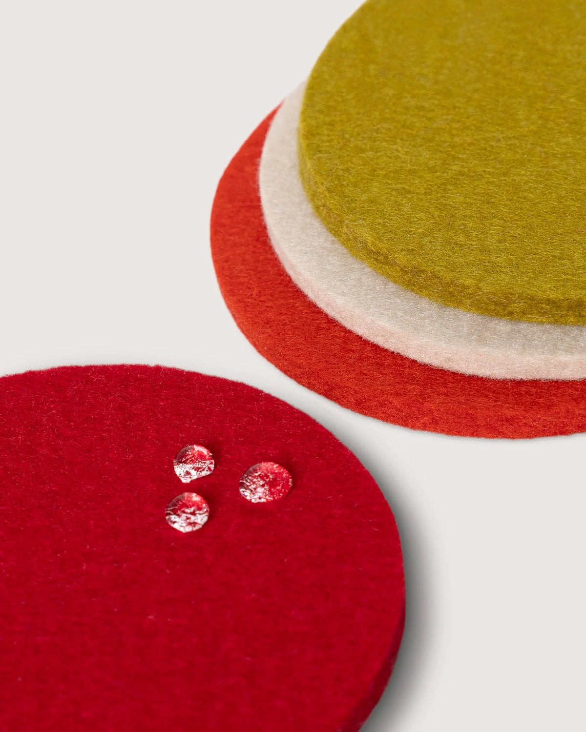 Bierfilzl Merino Wool Round Coaster Multi 4 Pack - Elstar