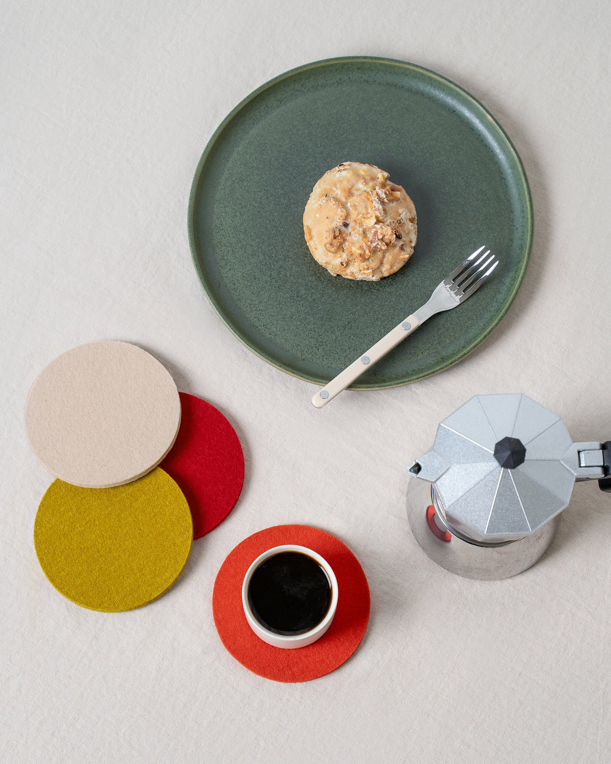 Bierfilzl Merino Wool Round Coaster Multi 4 Pack - Elstar