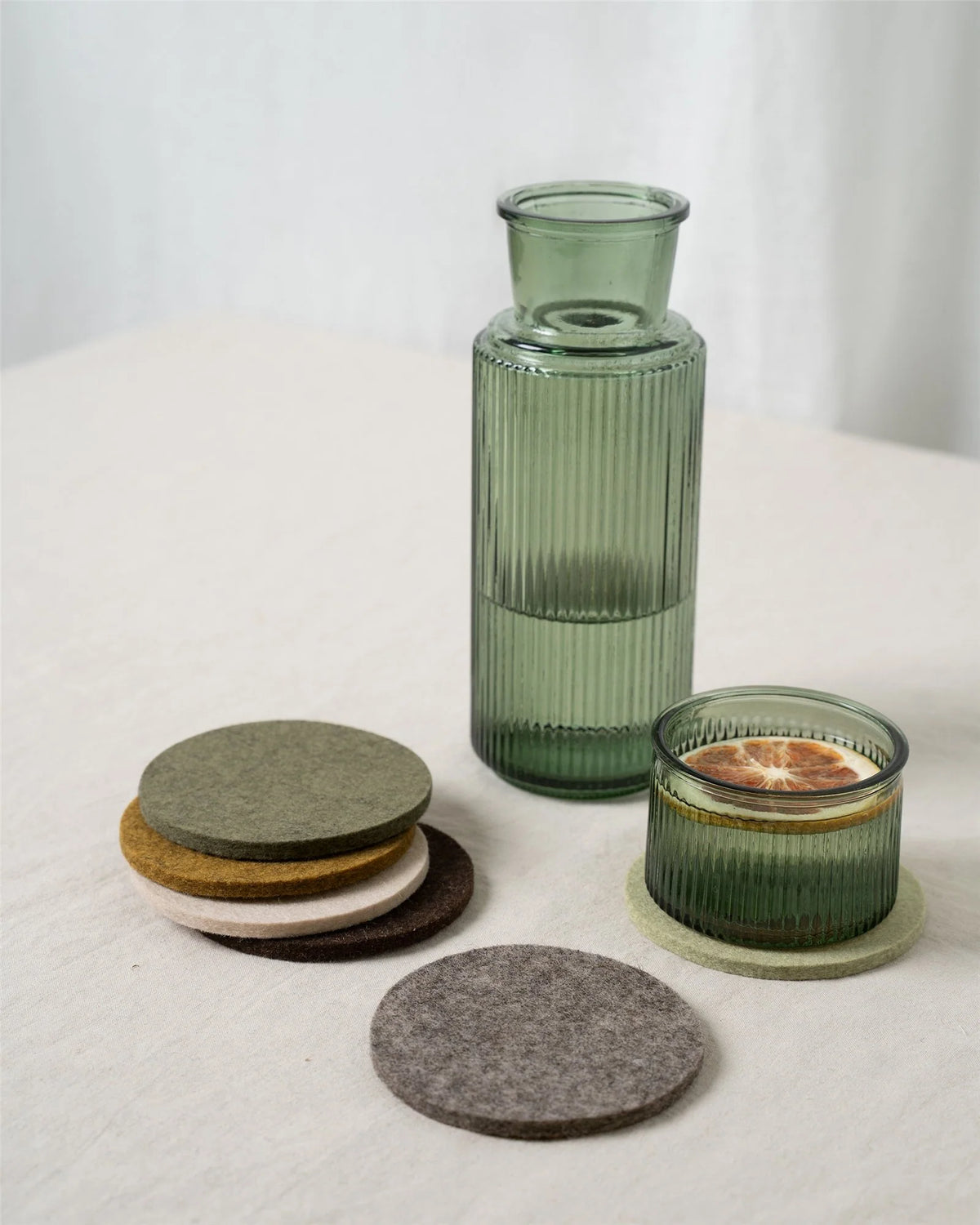Bierfilzl Merino Wool Round Coaster Multi 6 Pack - Homestead