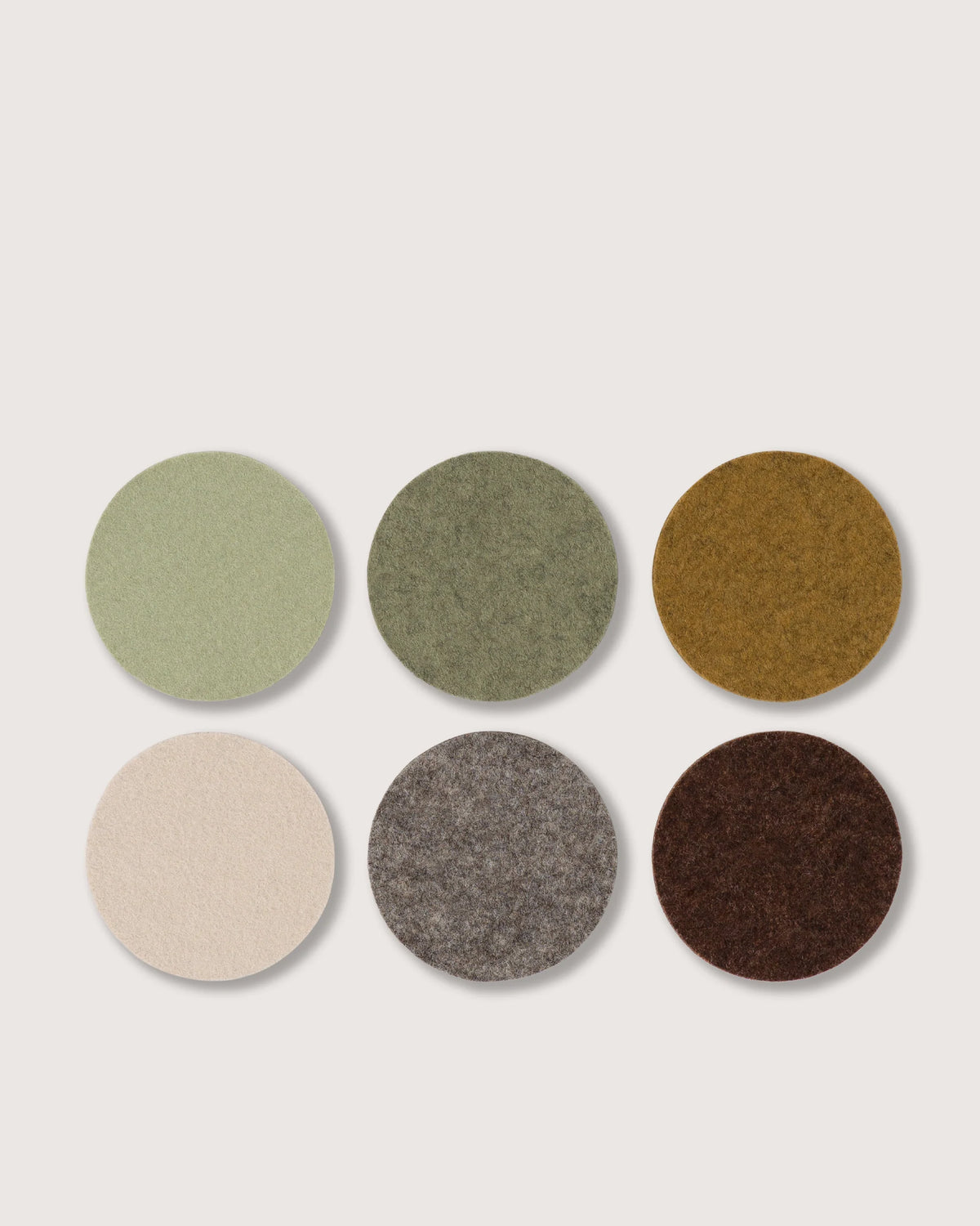 Bierfilzl Merino Wool Round Coaster Multi 6 Pack - Homestead