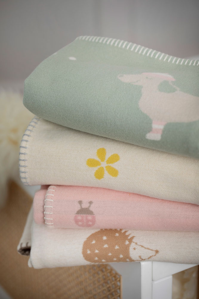 Lena Baby Blanket - Ladybugs - Rose