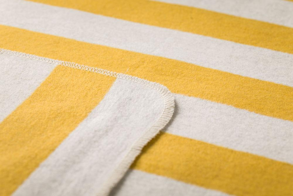 Juwel Stripes and Bees Embroidered Baby Blanket