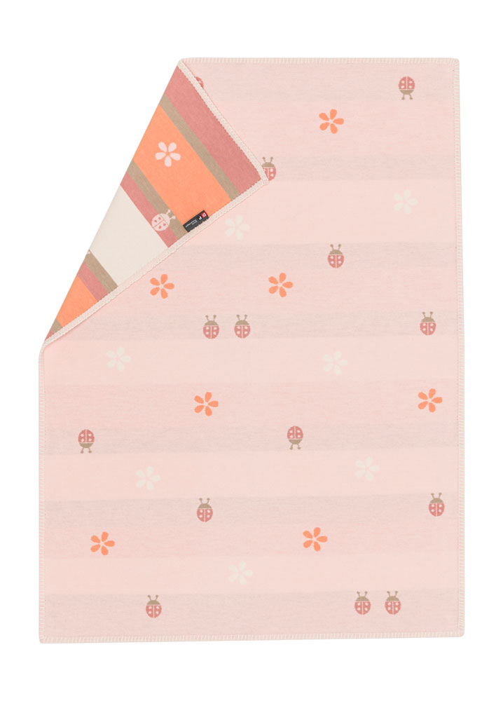 Lena Baby Blanket - Ladybugs - Rose