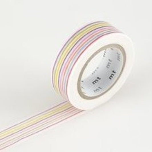 mt Washi Tape - Iro Enpitsu Border / Colored Pencil (15mm)