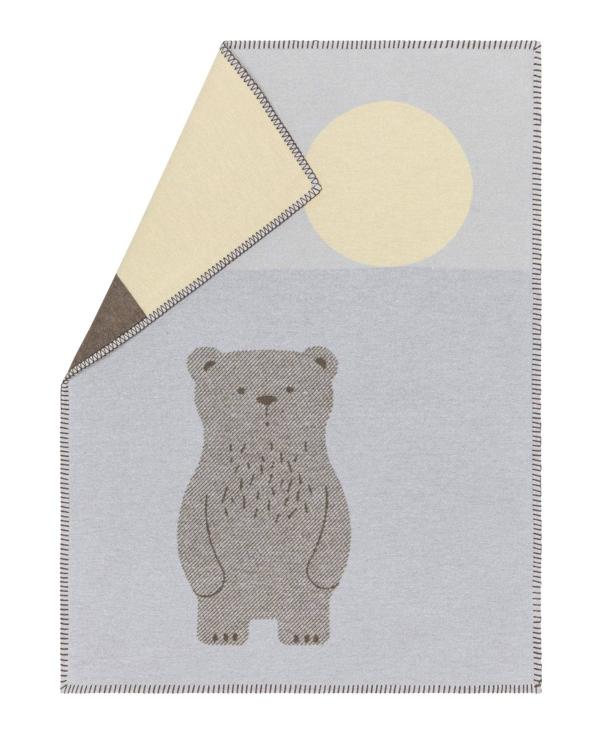 Lili Baby Blanket - Moon Bear - Light Blue