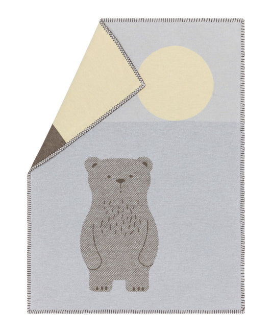 Lili Baby Blanket - Moon Bear - Light Blue