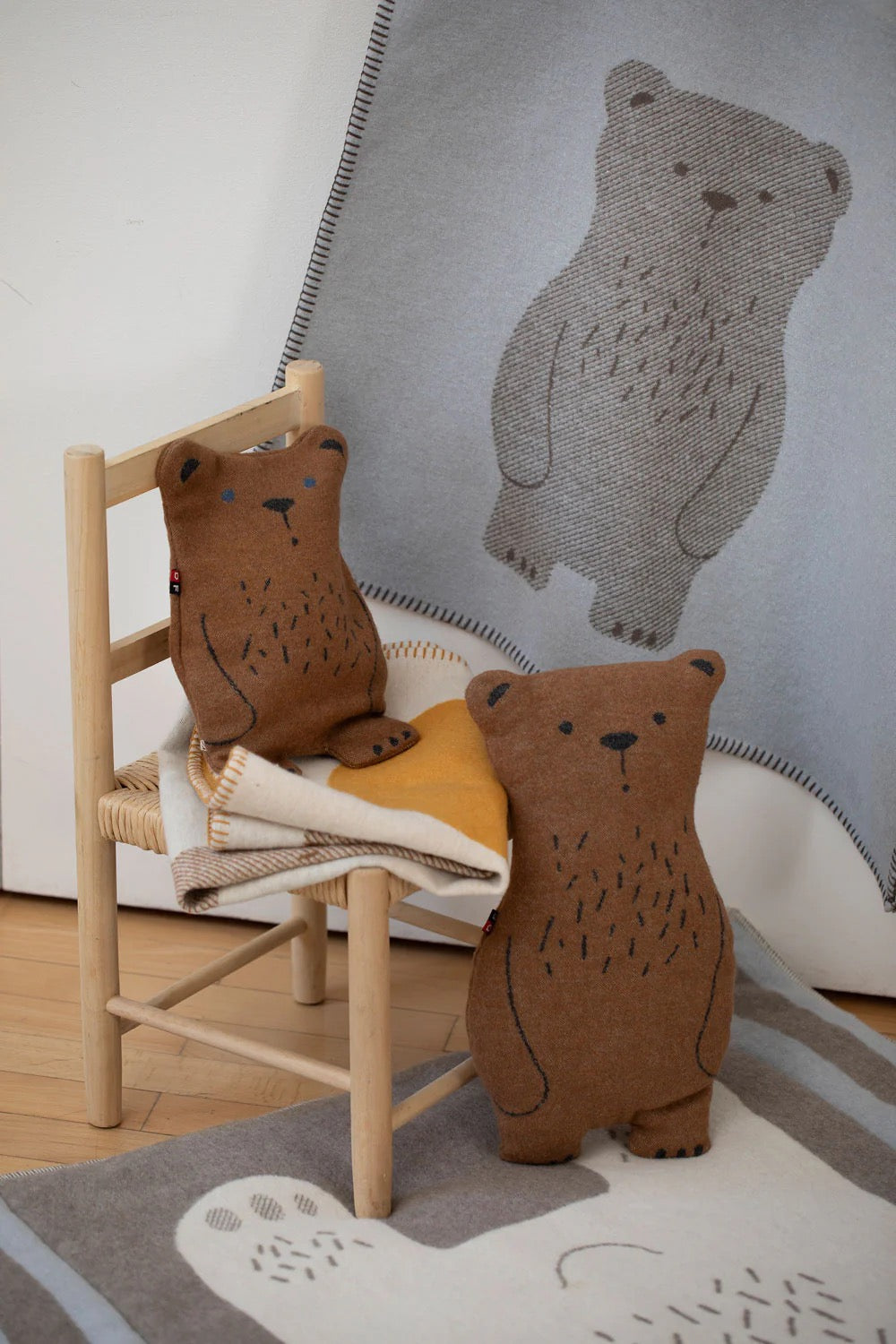 Lili Baby Blanket - Moon Bear - Light Blue