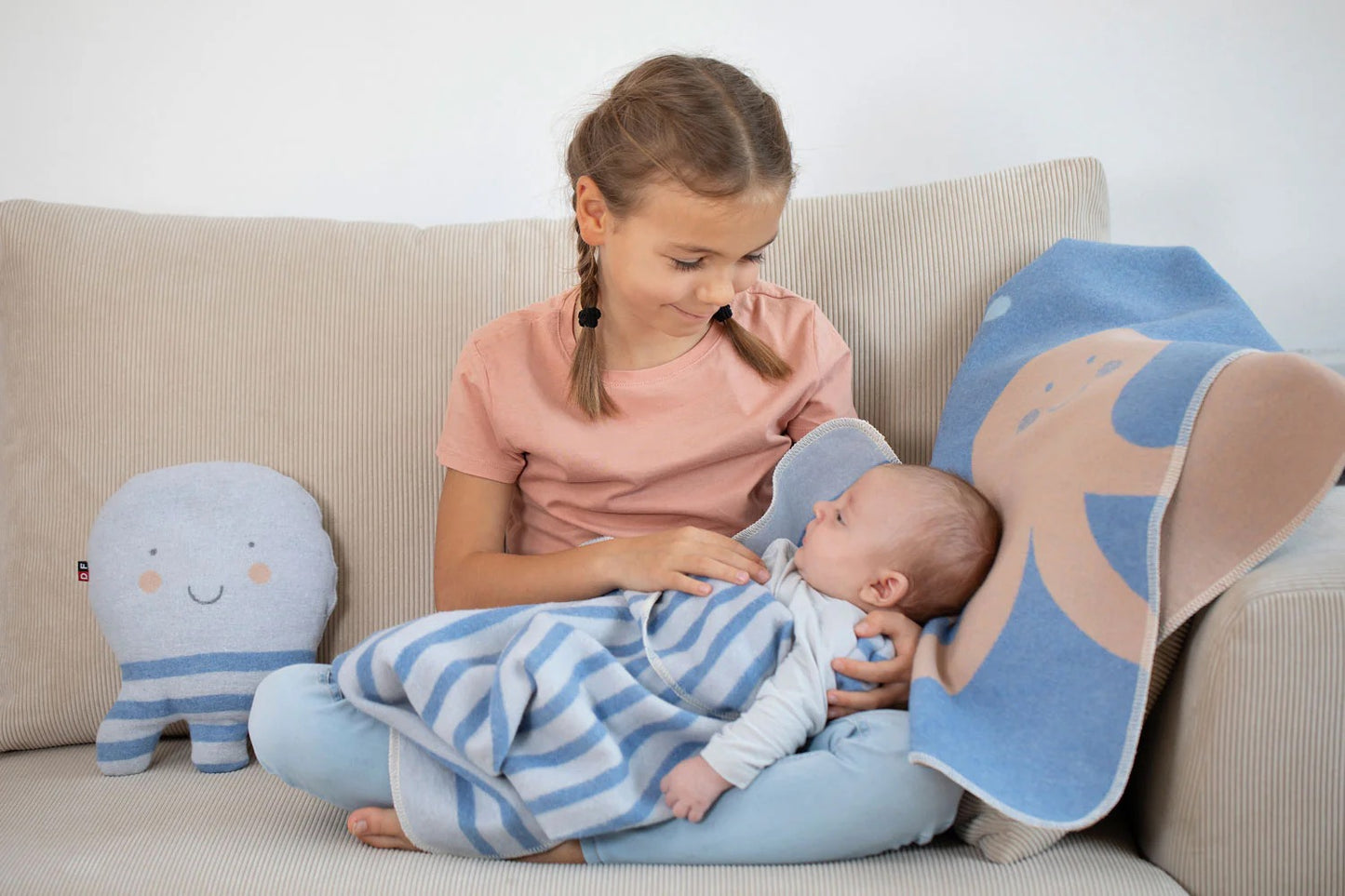 Juwel Baby Blanket - Ocean Friends - Blue