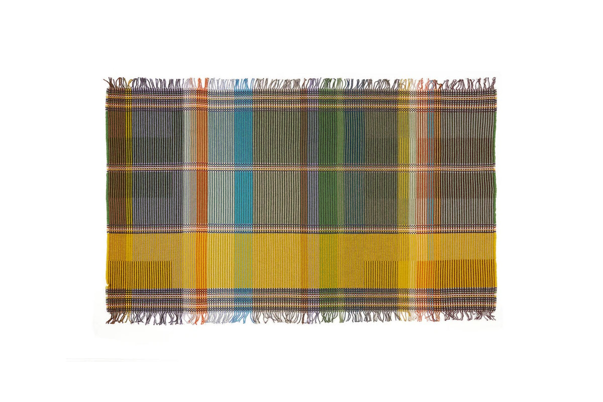Watson Pinstripe Throw - Mid Green