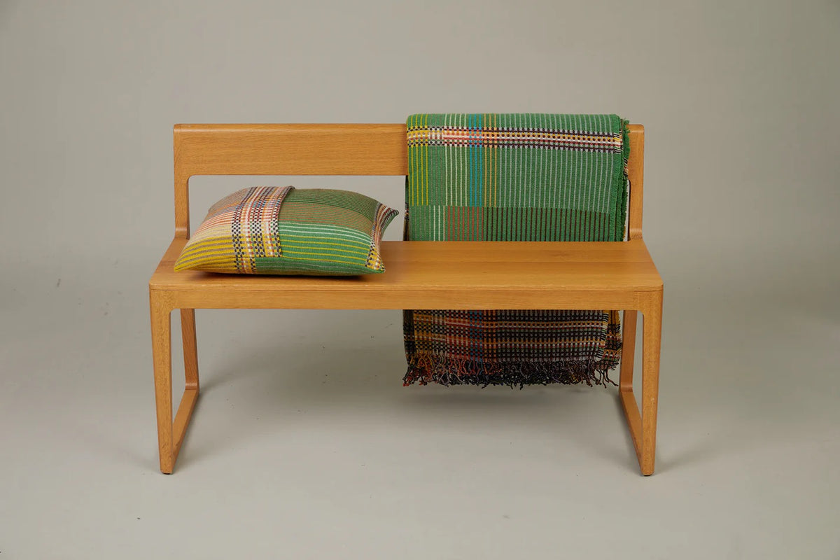 Watson Pinstripe Throw - Mid Green