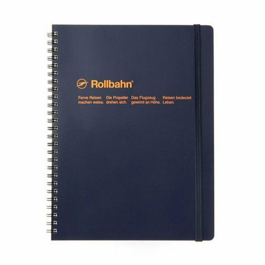 Rollbahn Spiral Notebook - Large / Dark Blue