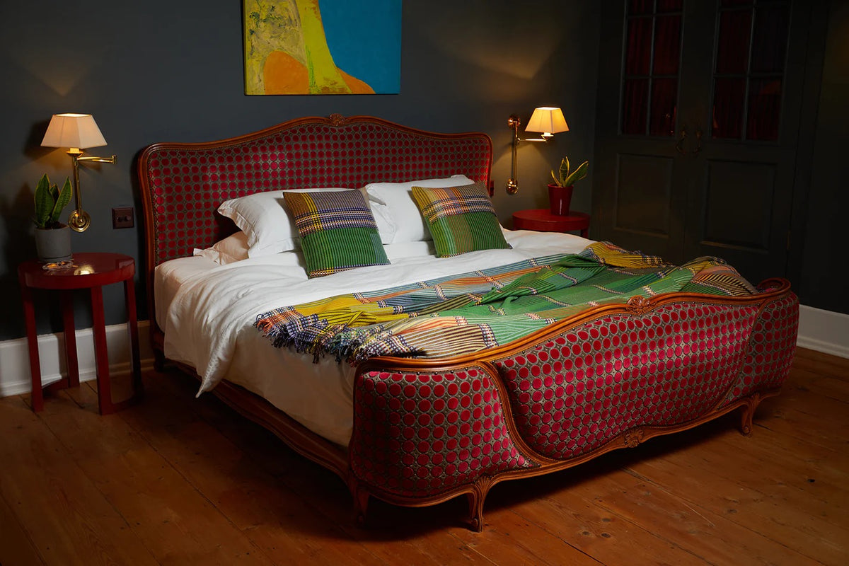 Watson Pinstripe Throw - Mid Green