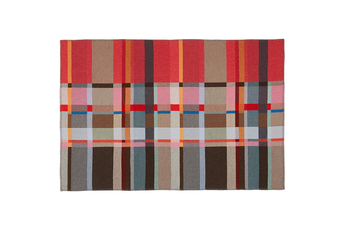 Lasdun Block Throw - Red