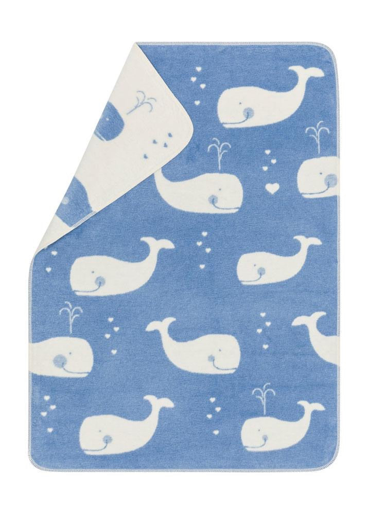 Maja Whales Allover Baby Blanket