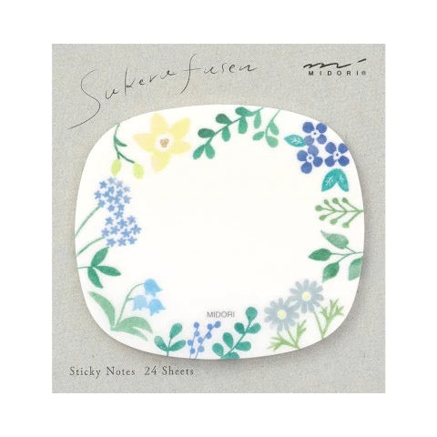 Transparent Wild Flowers Sticky Notes