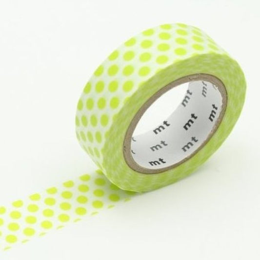 mt Washi Tape - Dot Lime (15mm)