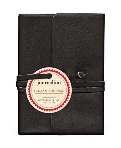 Black Journalino Medium Leather Journal