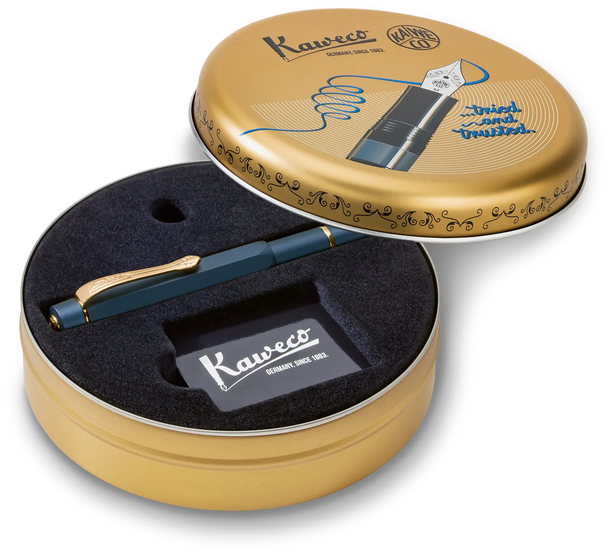 Kaweco PISTON SPORT AL Solo Navy/Gold M