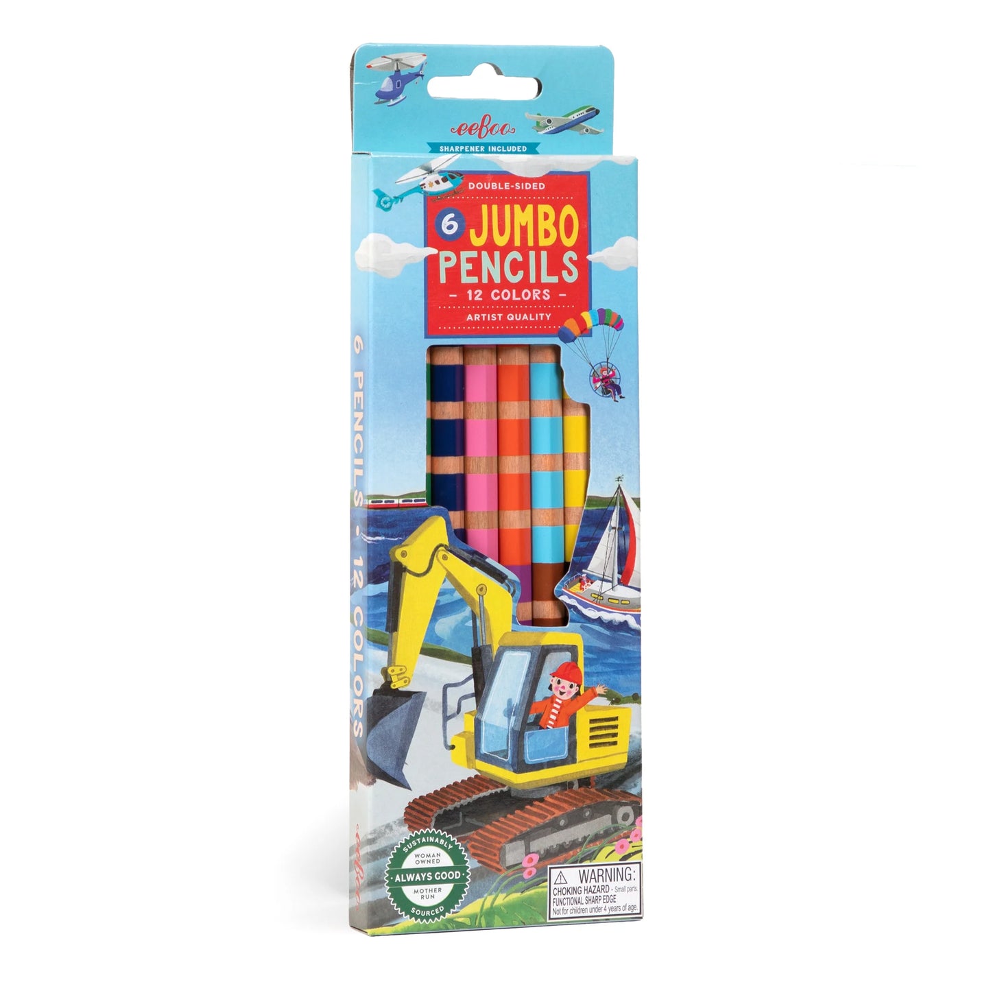 Construction 6 Jumbo Double Pencils