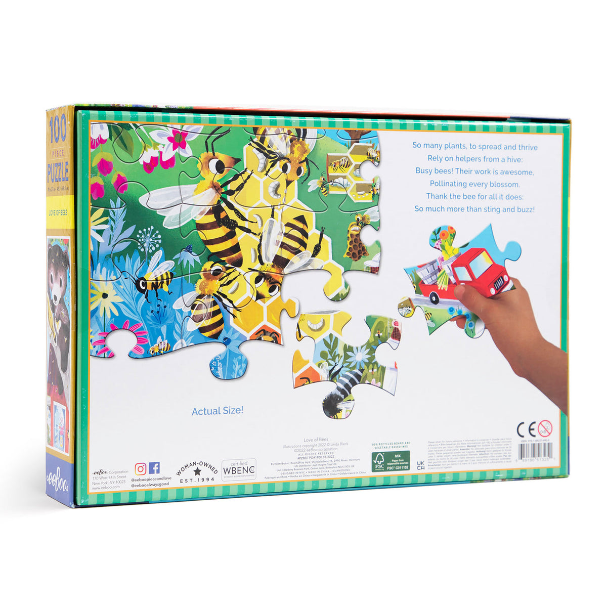 Love of Bees 100 Piece Puzzle - eeBoo