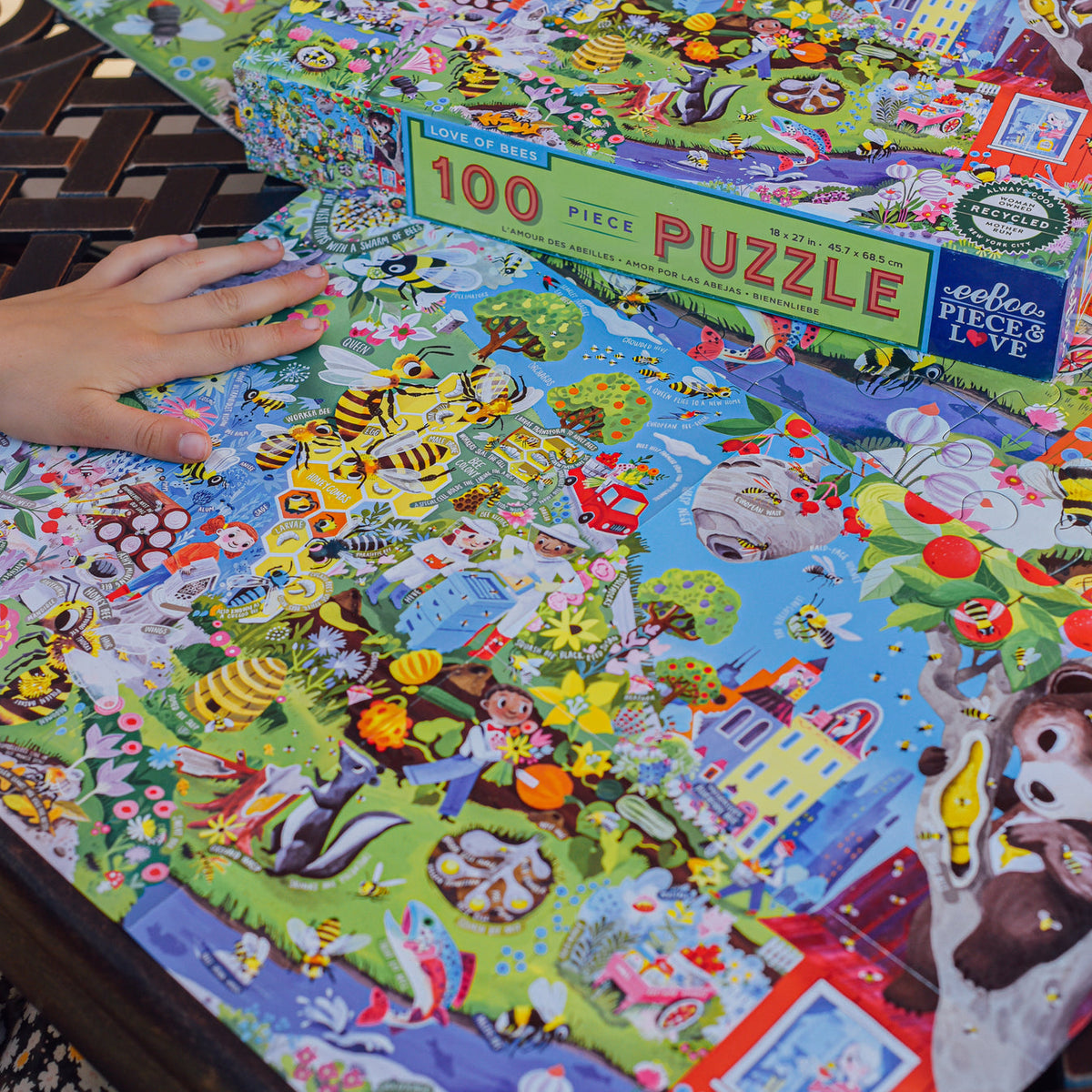 Love of Bees 100 Piece Puzzle - eeBoo