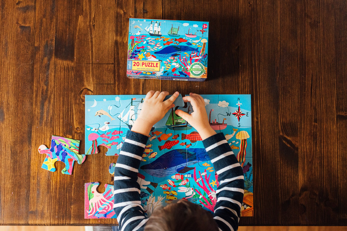 Sea Exploration 20 Piece Big Puzzle - eeBoo