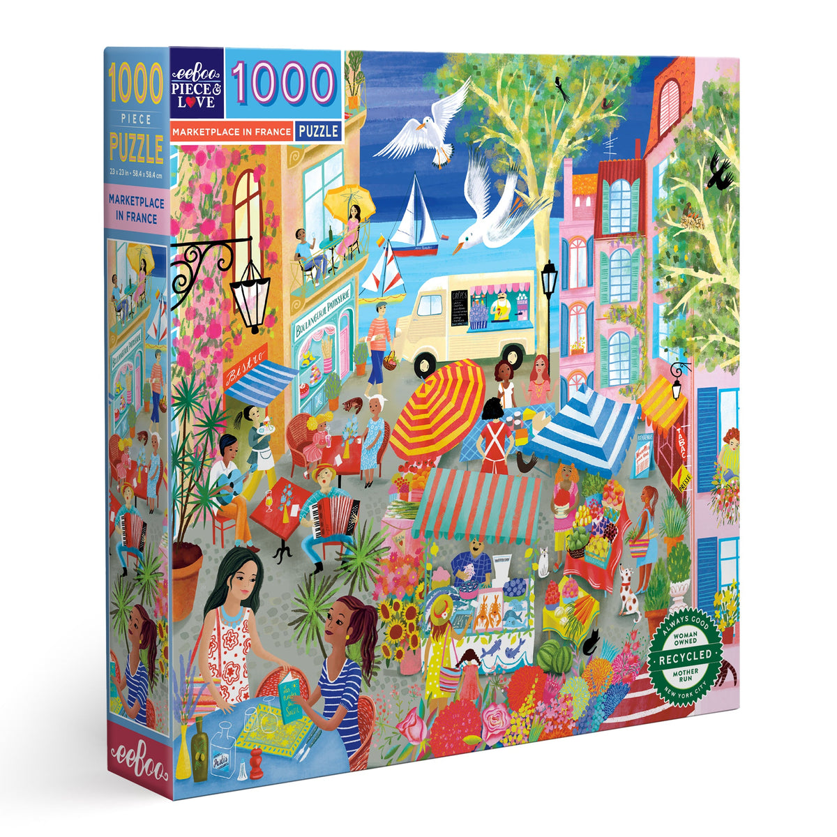 Marketplace in France 1000 Piece Puzzle - eeBoo