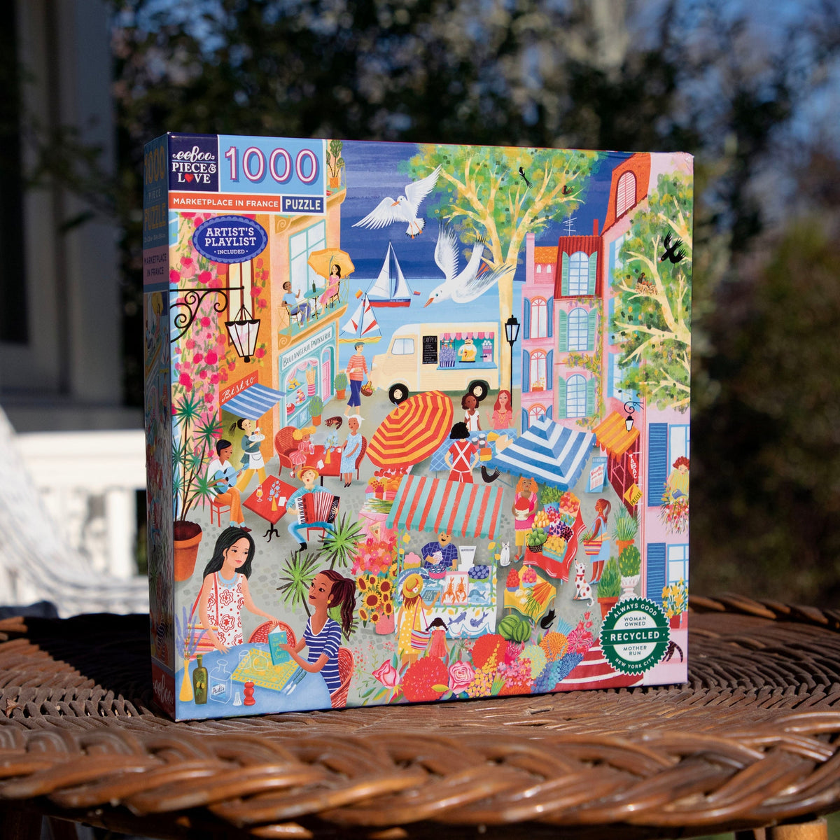 Marketplace in France 1000 Piece Puzzle - eeBoo