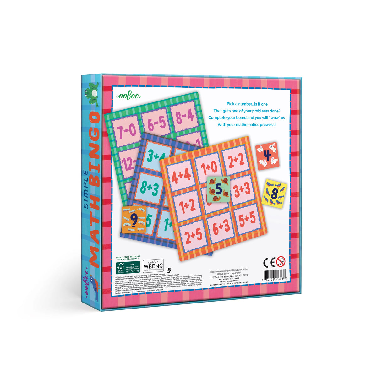 Simple Math Bingo - eeBoo