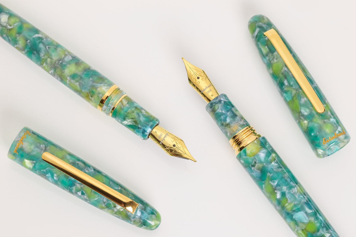 Esterbrook Estie Regular Fountain Pen - Sea Glass Gold Trim