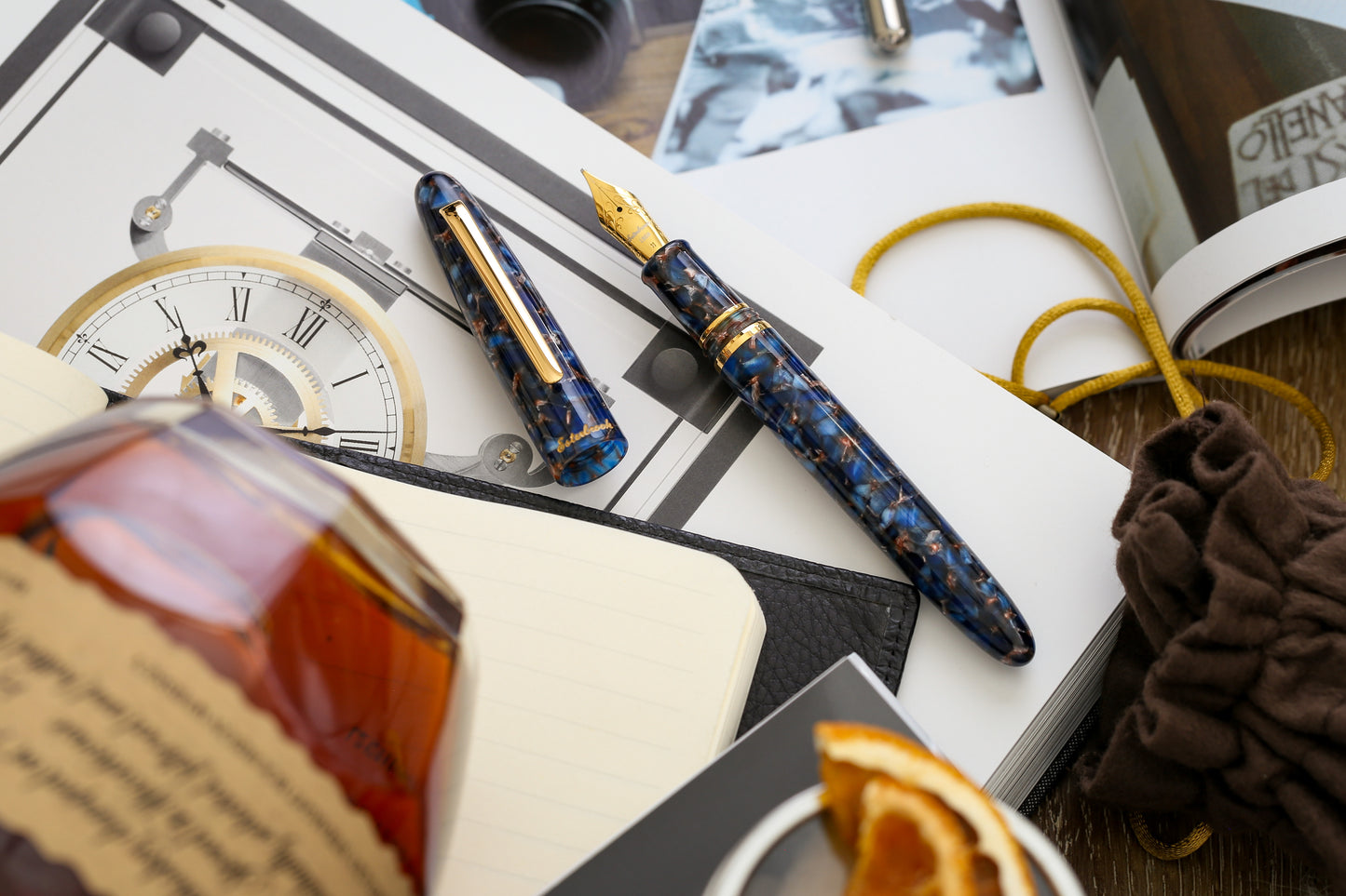 Esterbrook Estie Regular Fountain Pen - Nouveau Blue Gold Trim