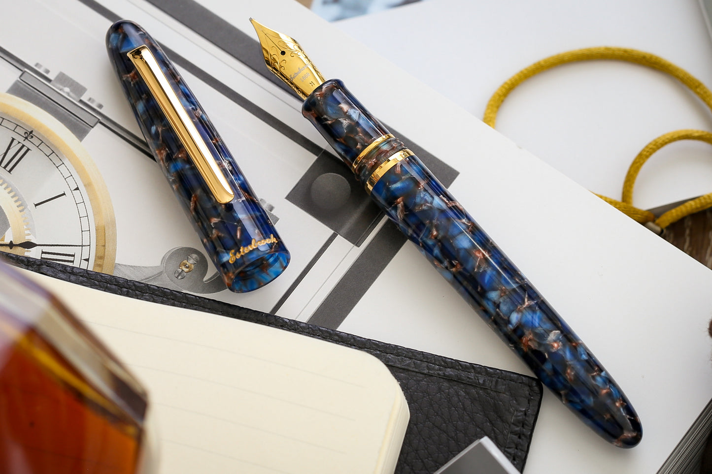 Esterbrook Estie Regular Fountain Pen - Nouveau Blue Gold Trim
