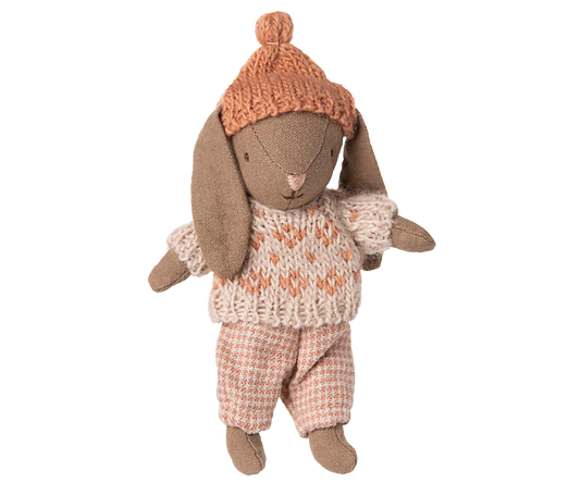 Winter Bunny Micro Brown/Rose