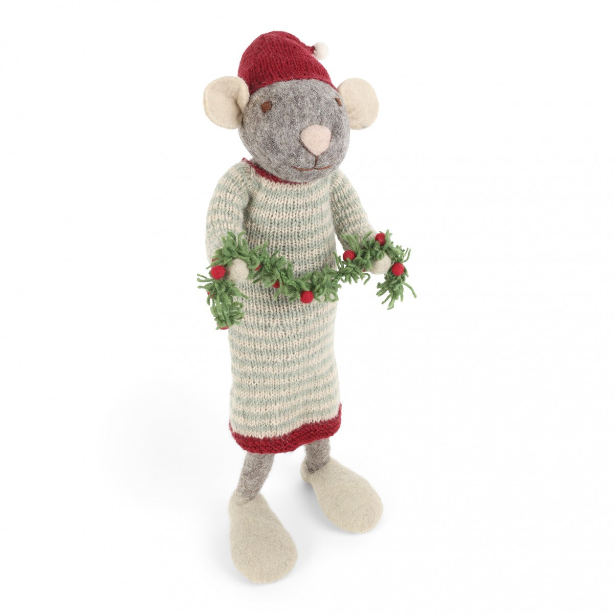 X-Large Grey Mouse w/Garland