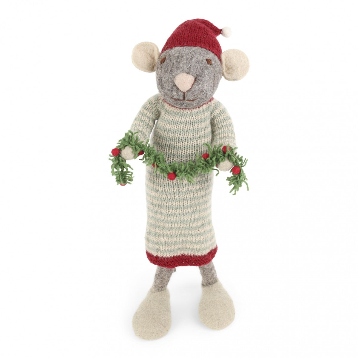 X-Large Grey Mouse w/Garland