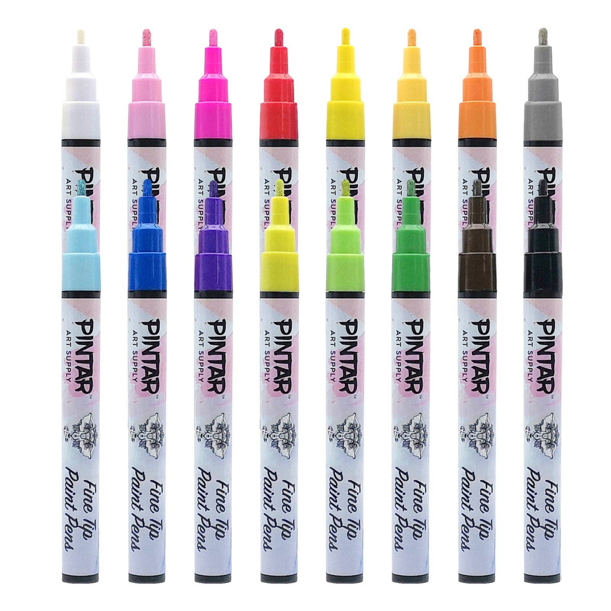 Pintar Acrylic Paint Pens - 1mm Fine Tip (Assorted Colors)
