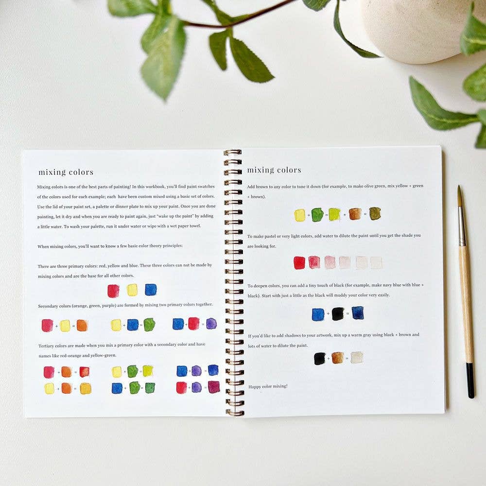 Bouquets watercolor workbook