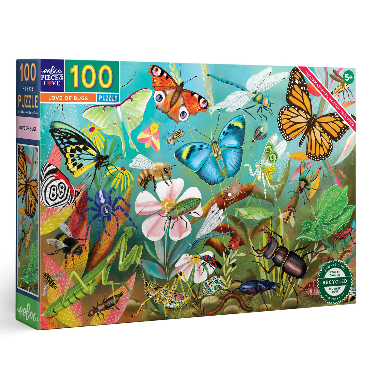 Love of Bugs 100 Piece Puzzle - eeBoo