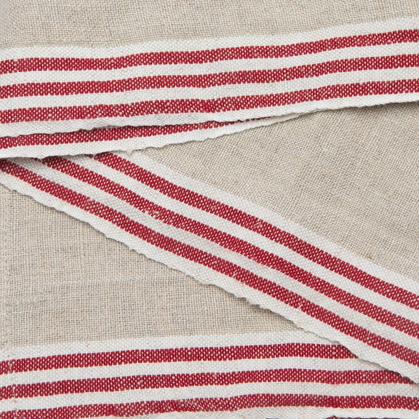 Alsace Natural & Red Napkins 20x20 - Set of 4