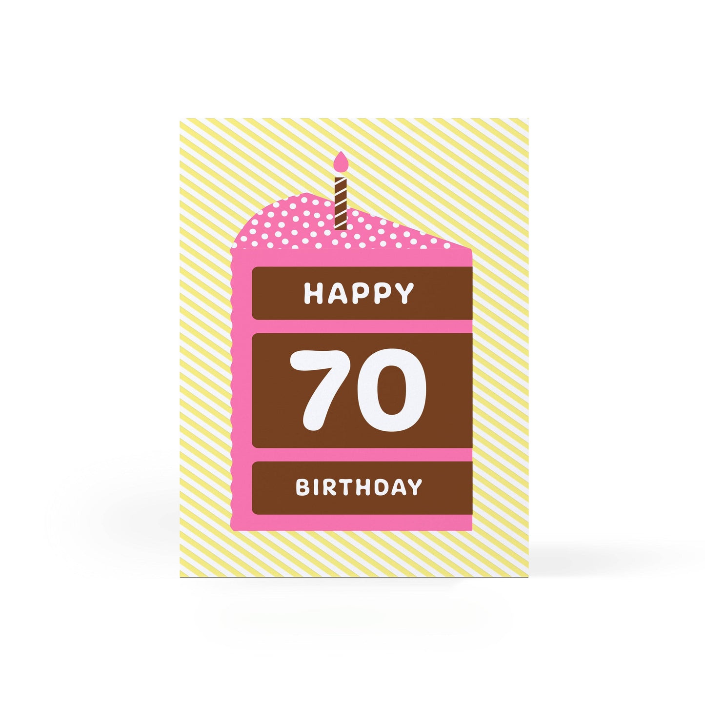 Happy 70 Cake Birthday Card