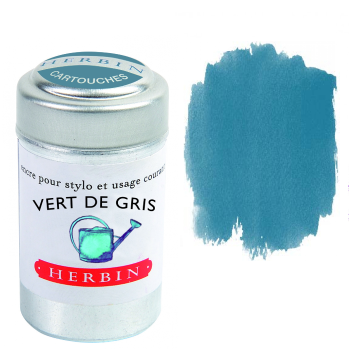 Herbin Fountain Pen Ink Cartridges - Tin of 6: Rouge Grenat (Garnet Red)