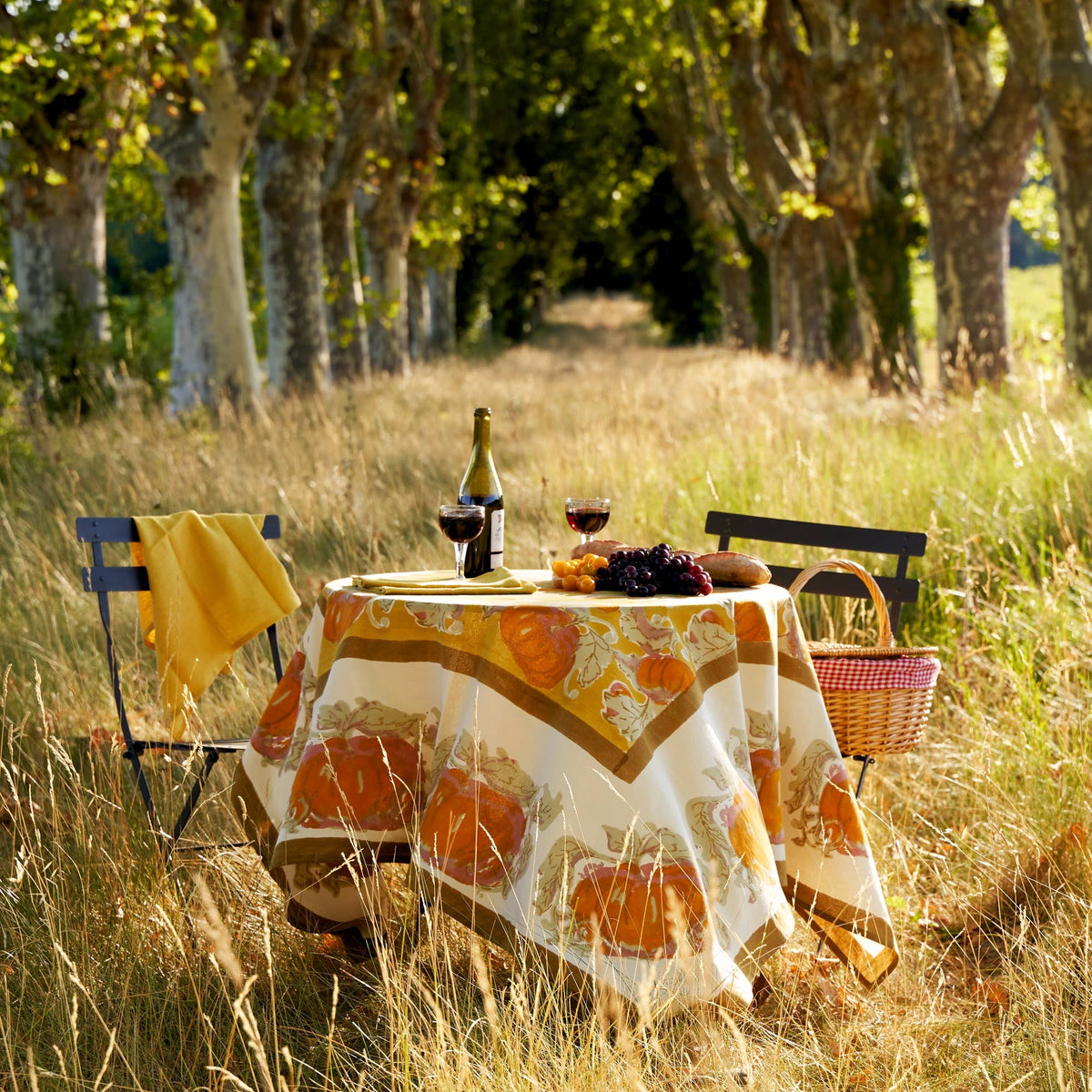 Pumpkin Orange & Mustard Tablecloth
