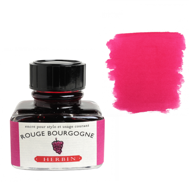 Herbin Fountain Pen Ink 30ml Bottle -35 Colors: Bleu des Profondeurs (Deep Sea Blue)