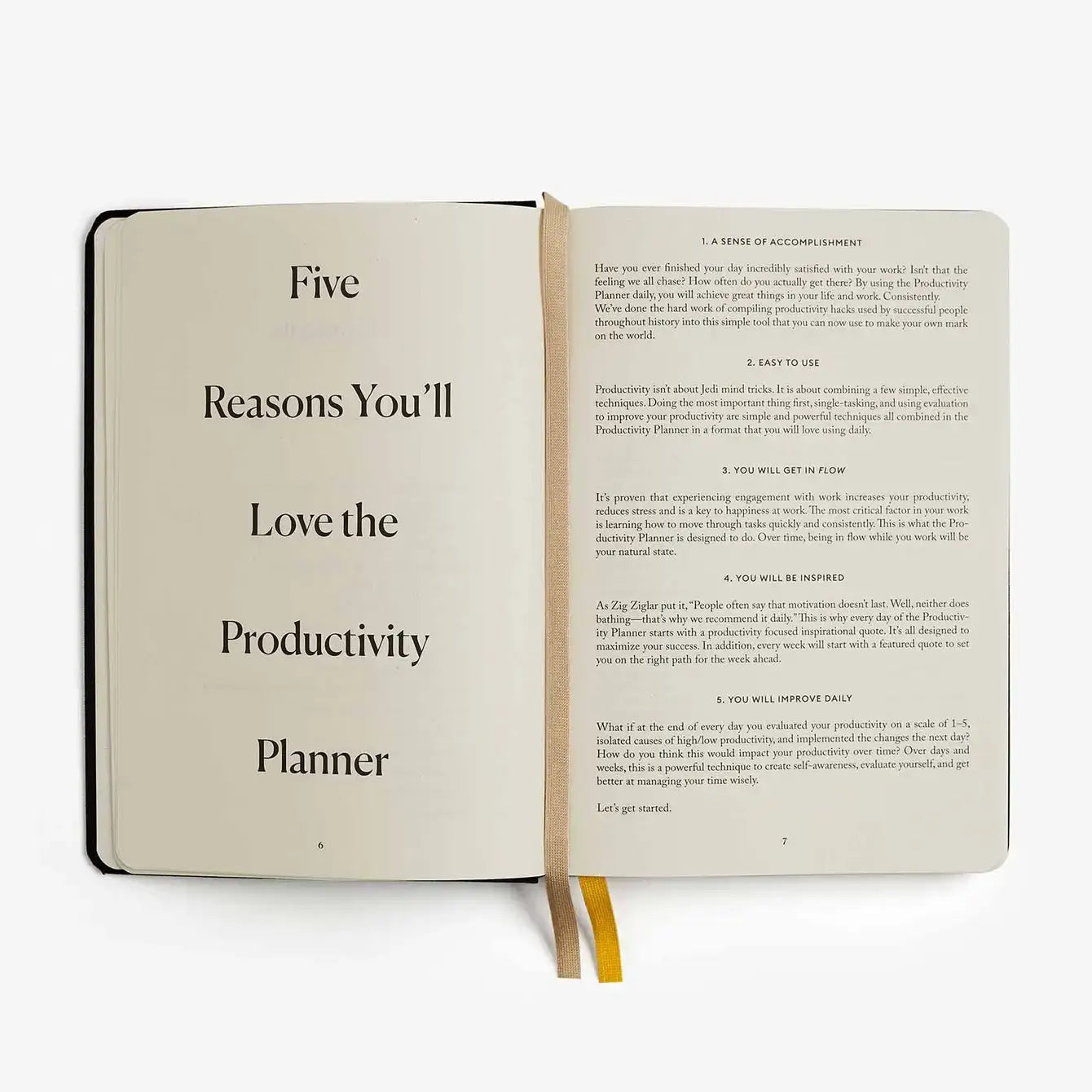 Productivity Planner Black - Time Tracking, Goals, Self-Care