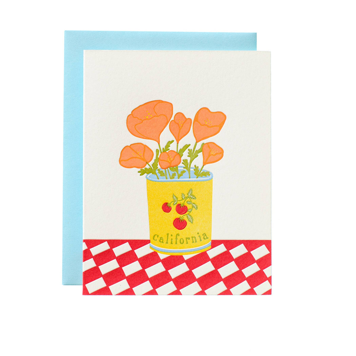 California Poppies - Letterpress Greeting Card